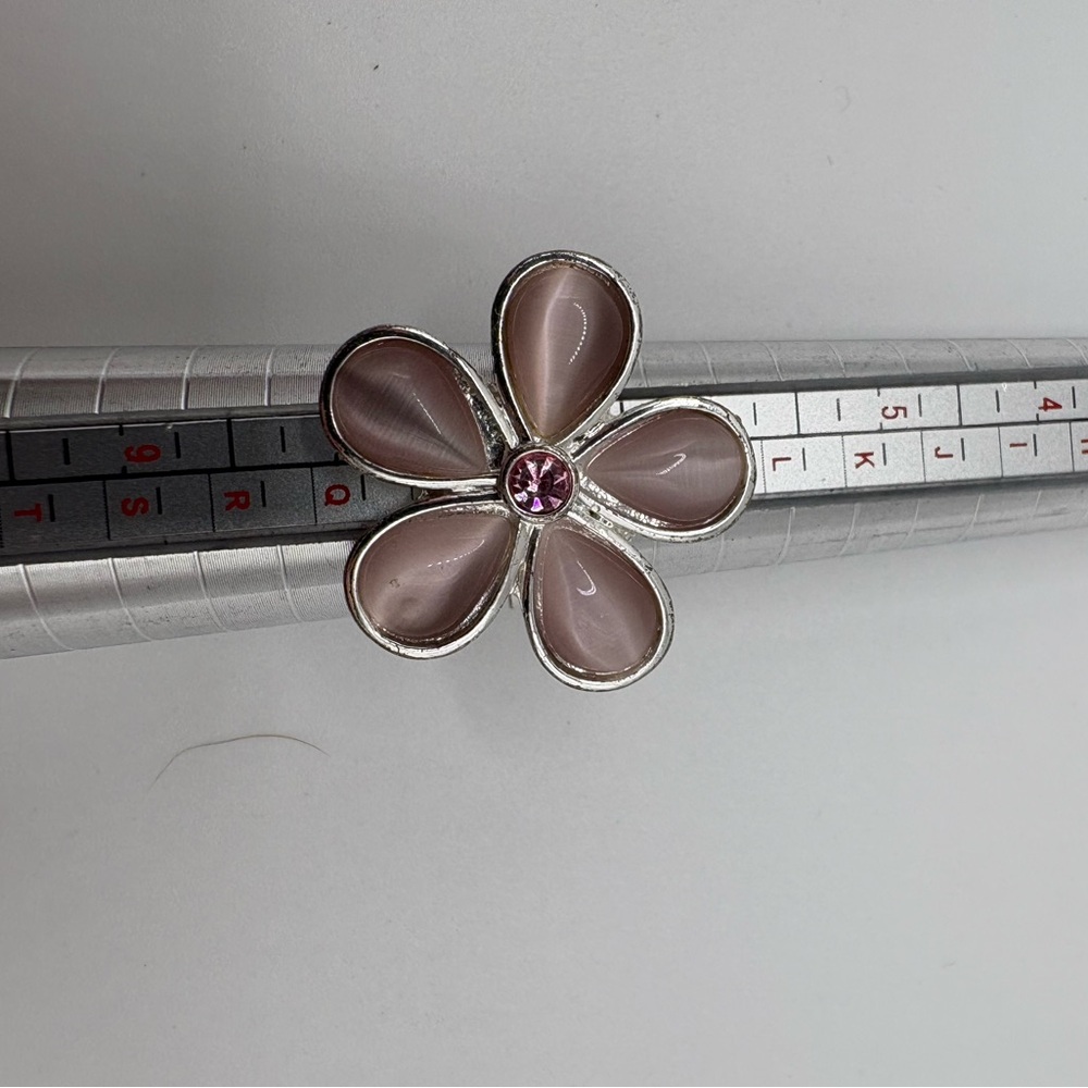 Pink Flower Petal Statement Ring SIZE 8